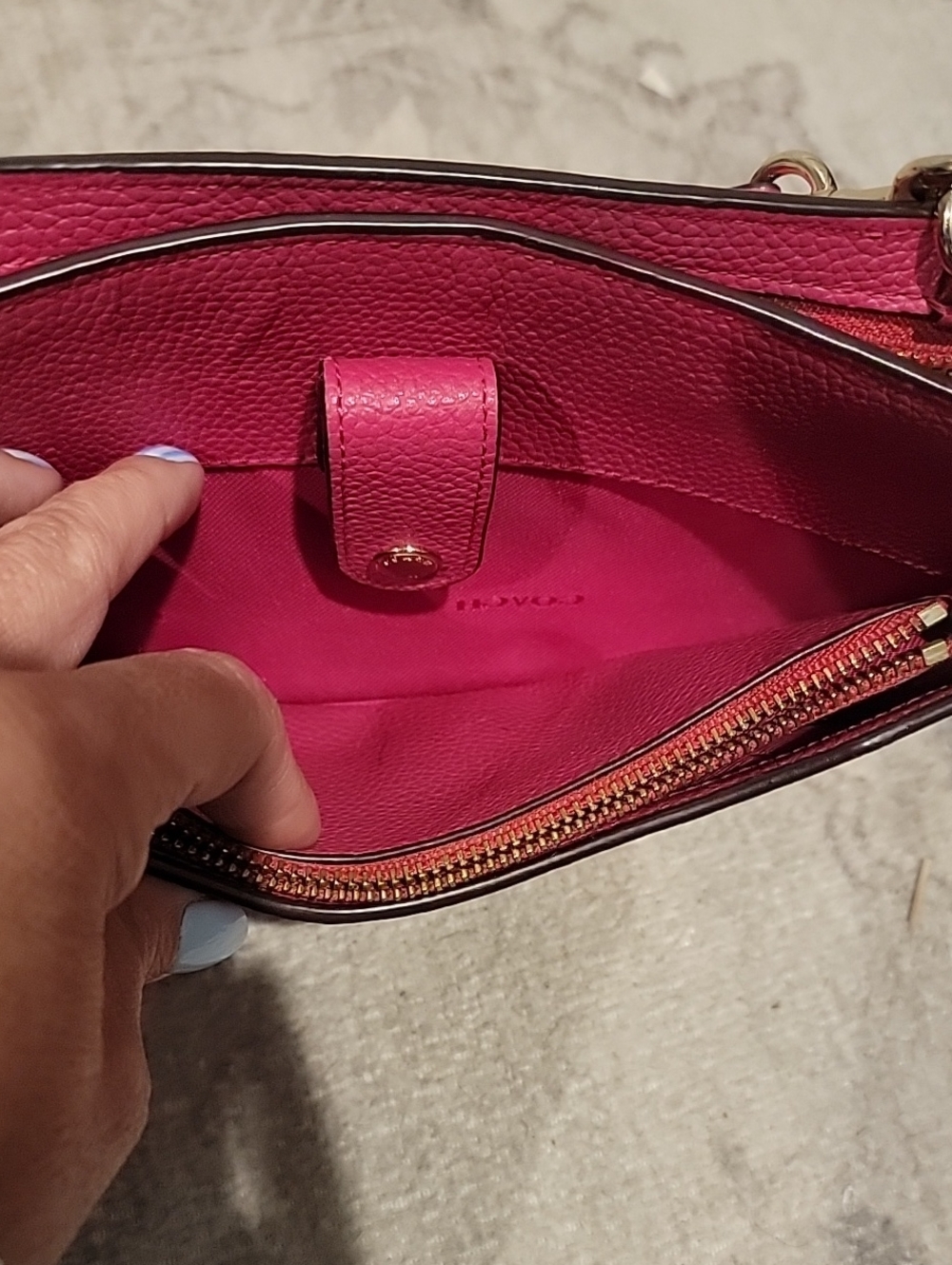 Coach Noa Pop-Up Messenger Leather Bag In Berry - Picture 12 of 17